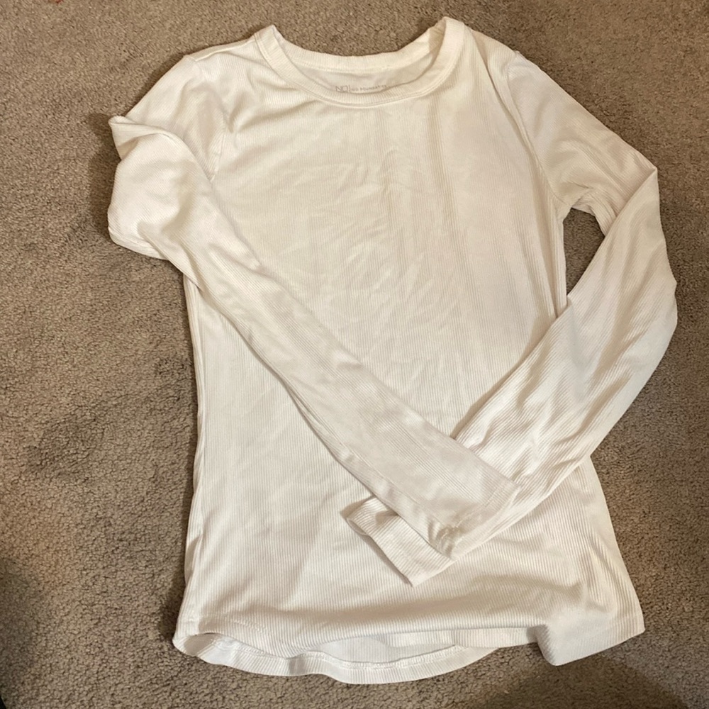 no boundaries white ribbed long sleeve